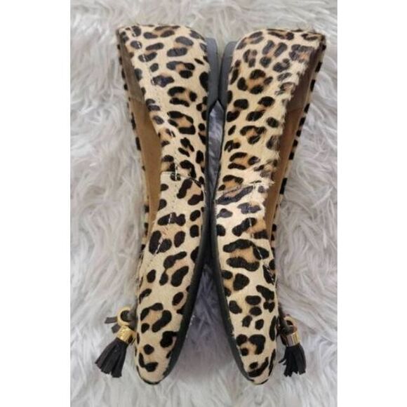Sperry Top Bliss Leopard Leather Ballet Flats Sz 6.5 - Picture 4 of 7